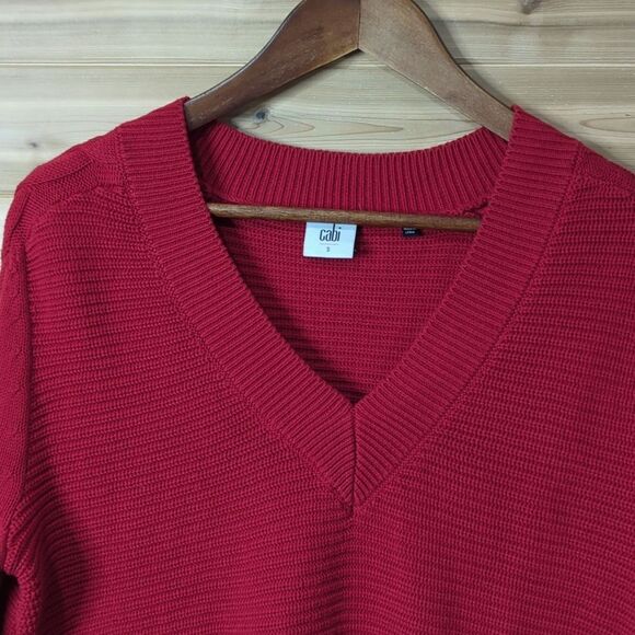 CAbi Sweater Womens Small Red #3714 Standout Pullover - Picture 2 of 9